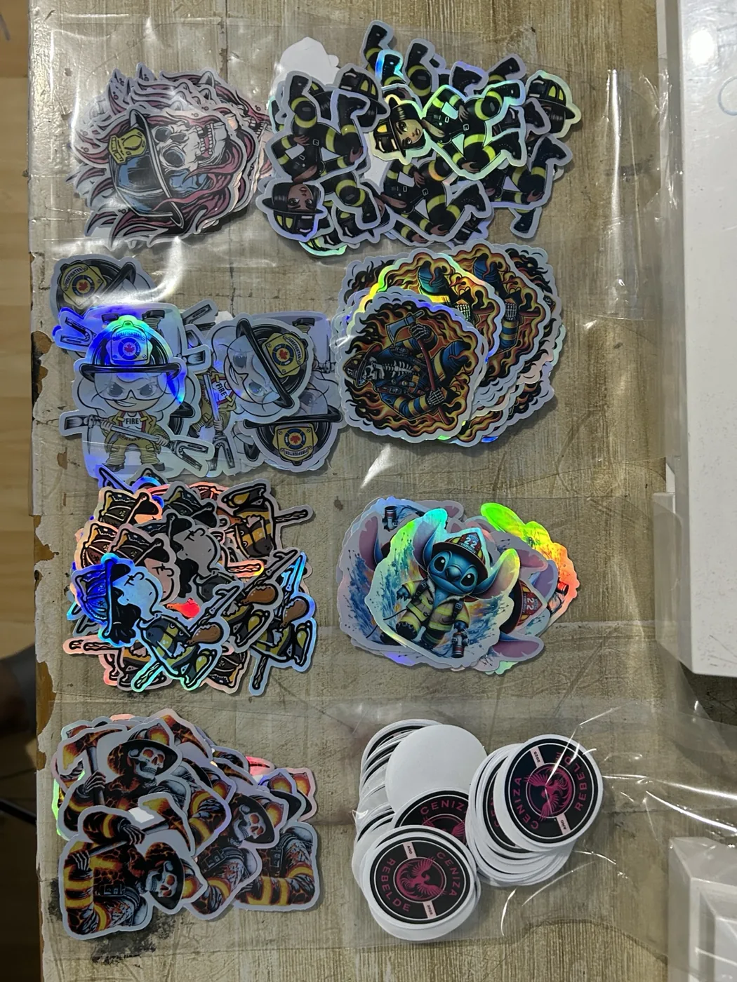 Stickers metalizados